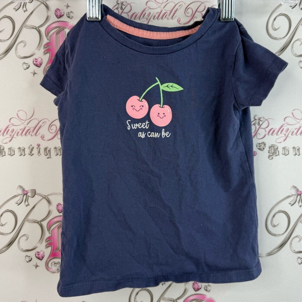 George T-shirt sweet as can be cherries Navy Kids Tee with Cherry Design